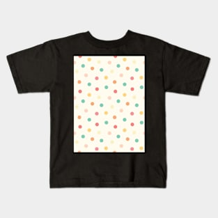 70s Palette Polka Dot Pattern Kids T-Shirt